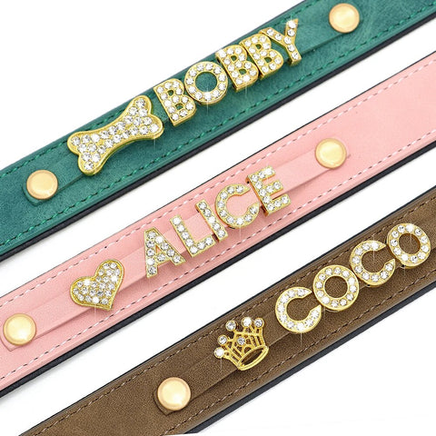 Custom Leather Dog Collar Personalized Dogs Name Collars