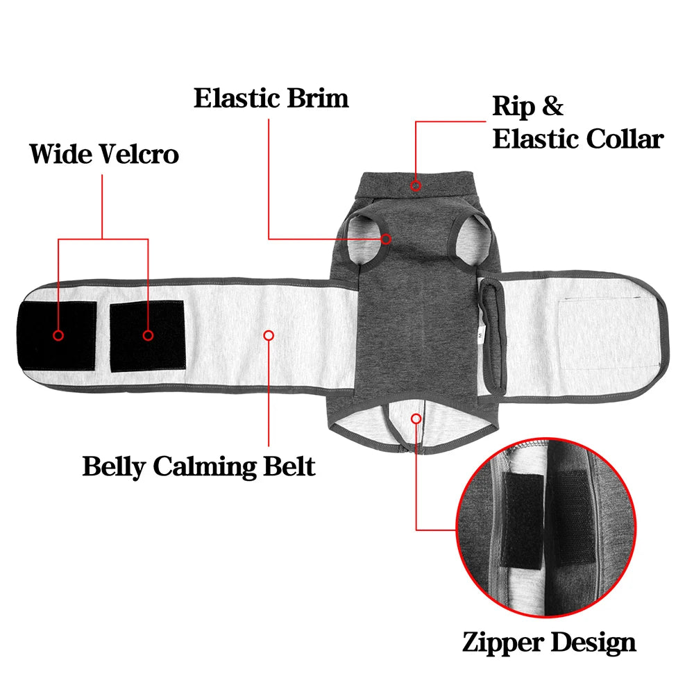 Dog Anxiety Jacket Calming Vest For Small Large Dogs Adjustable Stress Relief Pet Coat Vest Clothes