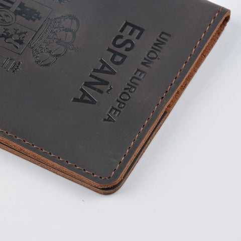 Genuine Leather Passport Cover For Espana Credit Card Holder