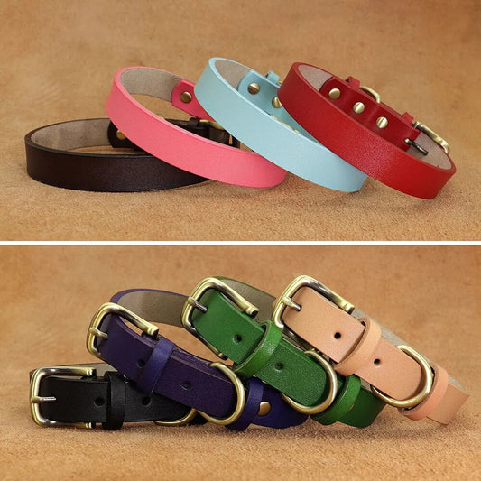 Dog Puppy Kitten Collar Soft PU Leather Small Dog Pet Accessories Collars