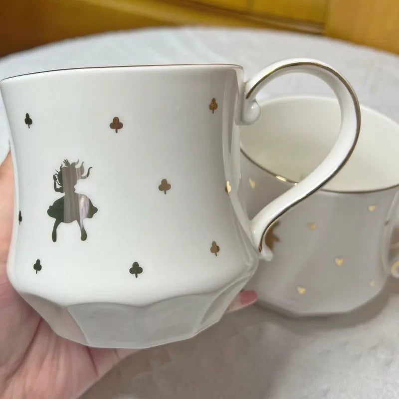 Luxury Ceramic Mug for Female, High-value Cute Coffee Cup