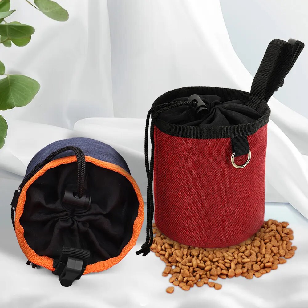 Outdoor Dog Snack Bag Portable Pet Treat Pocket Pouch Dogs Training Food Storage Feeder Pocket Waist Garbage Bags