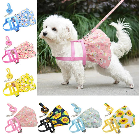 Fashion Cute Dog Cat Harness And Leash Set Adjustable Pet Puppy Harness