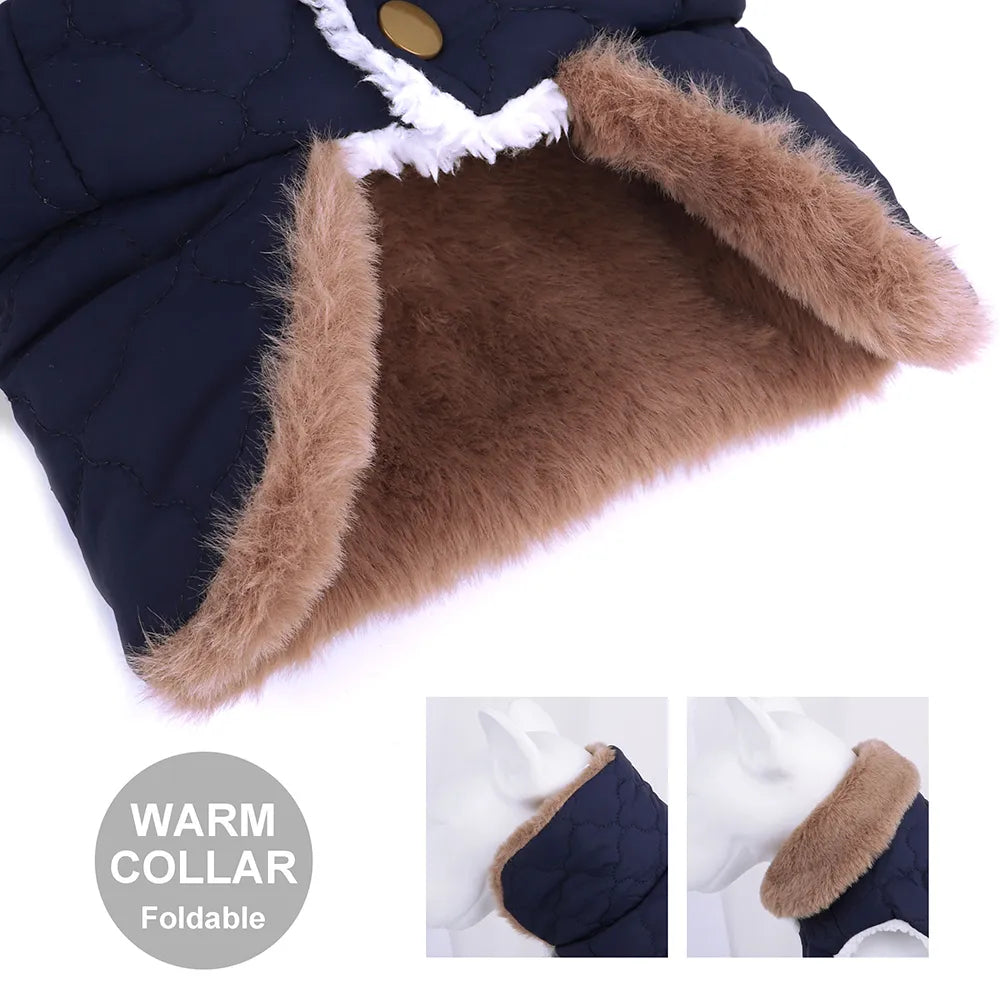 Waterproof Winter Pet Jacket Clothes Super Warm Small Dogs Clothing With Fur Collar