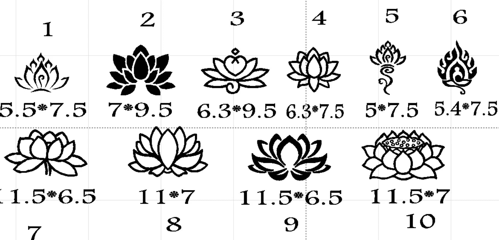 1PC Lotus Flower Pattern Jewelry Stamp Metal Stamping Tool