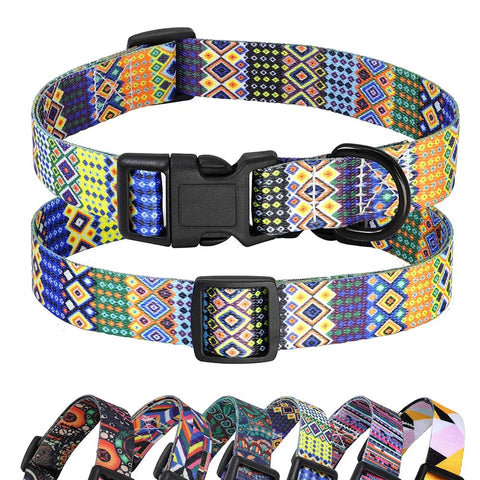 Breakaway Nylon Dog Collars Adjustable Printed Pet Dog Accessories Collar