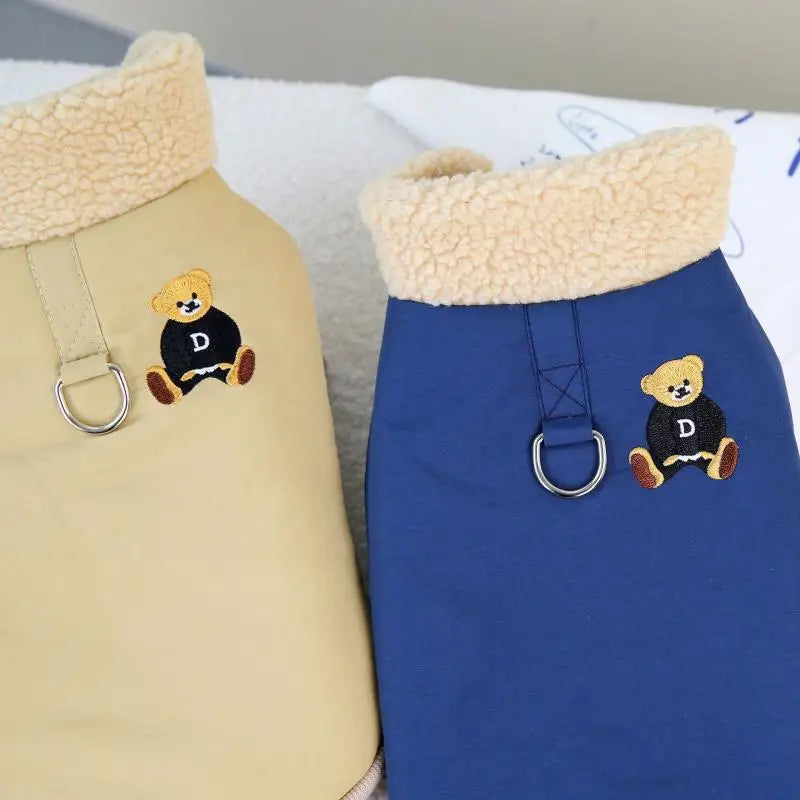 Thickened Pet Dog Coat with D-Ring Warm Pet Dog Clothes for Small Medium Dogs Puppy Coat Jacket