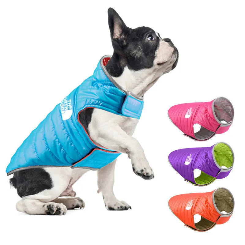 Double Sided Dog Coat Winter Warm Pet Dog Clothes