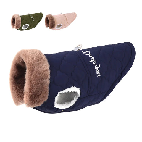 Waterproof Winter Pet Jacket Clothes Super Warm Small Dogs Clothing With Fur Collar