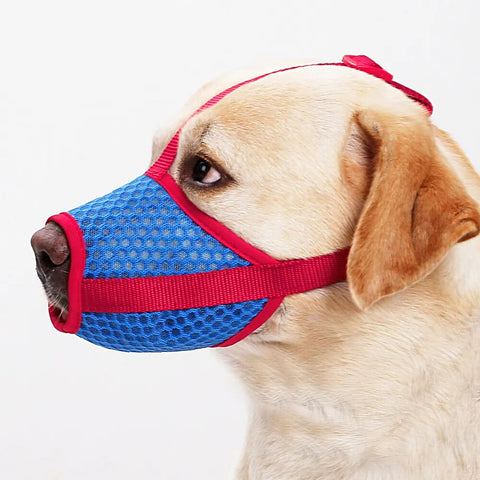 Breathable Nylon Mesh Small Medium Large Dog Muzzle