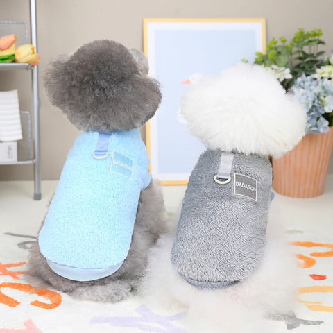 Winter Puppy Clothes Warm Fleece Small Dogs Outfit Sweater Soft Jacket Coat