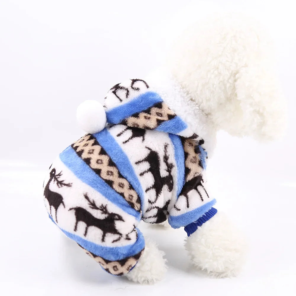 Soft Warm Pet Dog Jumpsuits Clothing for Dogs Pajamas Fleece Pet Dog Clothes
