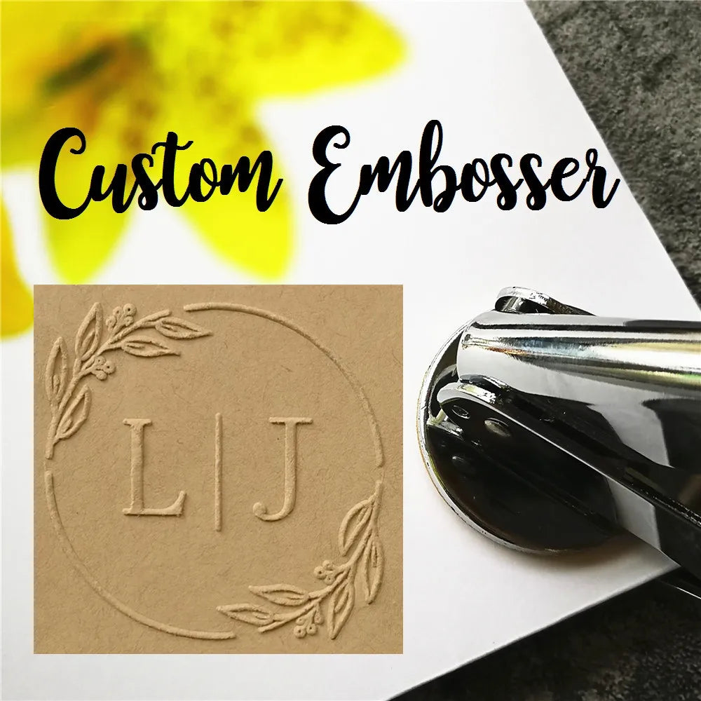 Design Your Own logo Embosser Stamp Personalized Wedding Embosser stamp