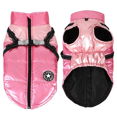 Pet Dog Clothes Waterproof Dogs Vest Jacket Winter Pet Clothing With Reflective Harness