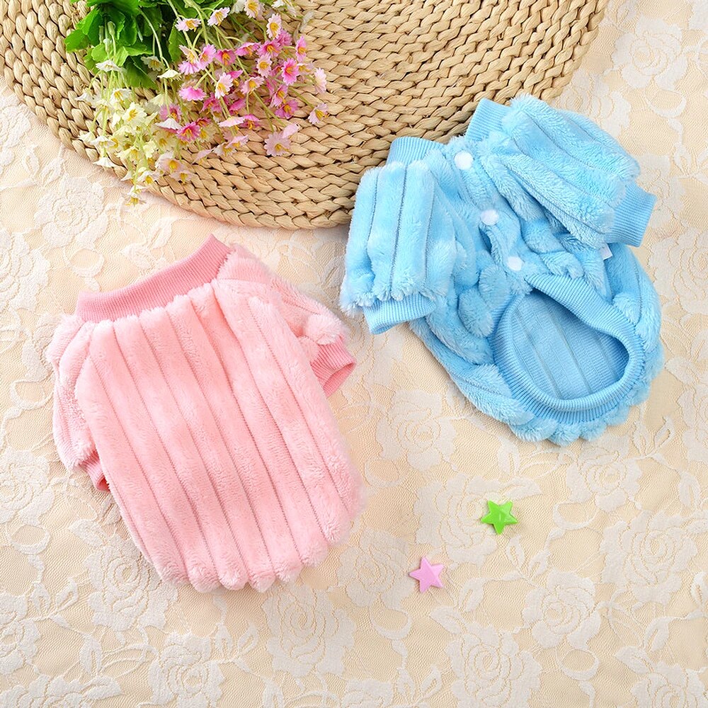 Soft Fleece Pet Dog Clothes Cute Dog Sweater For Small Medium Dogs Cats Warm Winter Coat Jacket