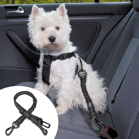 Adjustable Pet Car Seat Belt Lead Leash For Dogs Reflective Nylon Vehicle Seat Belt