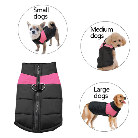 Waterproof Pet Dog Puppy Vest Winter Warm Dog Clothes For Small Large Dogs