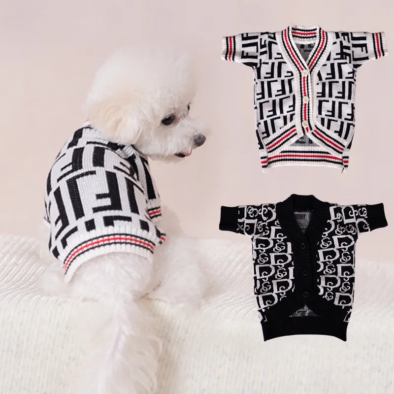 Dog Clothes Luxury Designer Autumn  Winter Warm High Elastic French Bulldog Pet Clothes