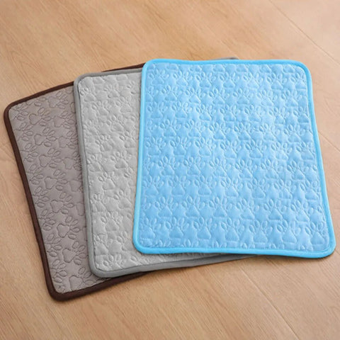 Cooling Summer Dog Mat Super Cool Ice Pad Mat For Dogs Cats Blanket Sofa Breathable Ice Silk Pad