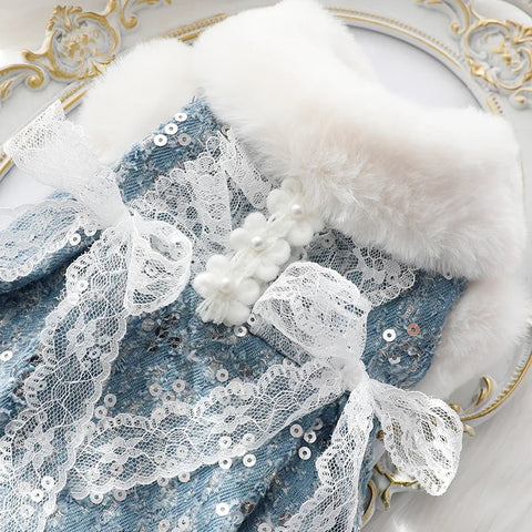 Handmade Tweed Winter Dog Clothes Pet Dress