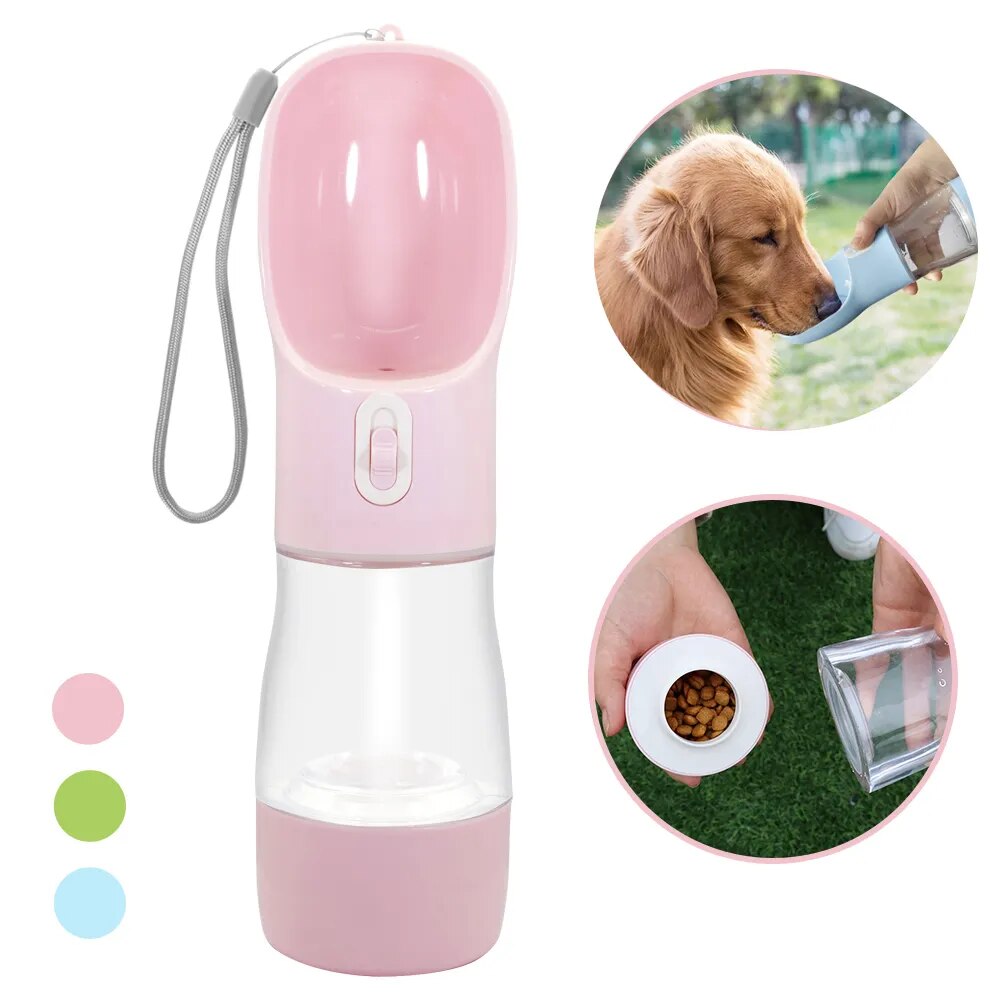 Portable Dog Water Bottle Food Water Container For Small Large Dogs Bowl Outdoor Travel Water Bottle