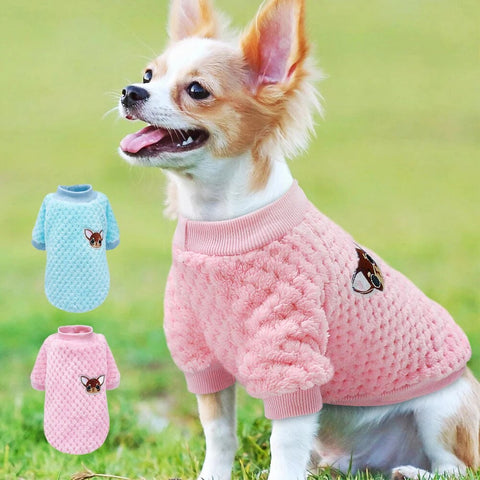 Soft Fleece Pet Dog Clothes Cute Dog Sweater For Small Medium Dogs Cats Warm Winter Coat Jacket
