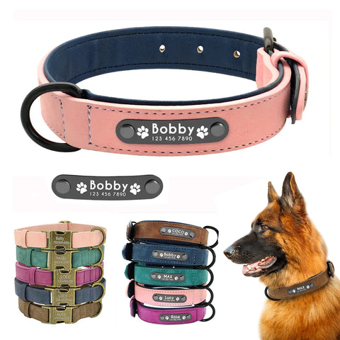 Dog Collars Personalized Dog Buckle Collars Free Engraving Name ID Tags
