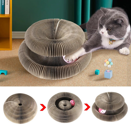 Funny Cat Scratching Board Cat Toy with Bell Cat Grinding Claw Cat Climbing Frame Cat Scratch Toy