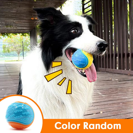 Pet Dog Toy Interactive Dog Rubber Ball Toys Squeaking Bite-Resistant Pet Chewing Toy Small Large Dogs