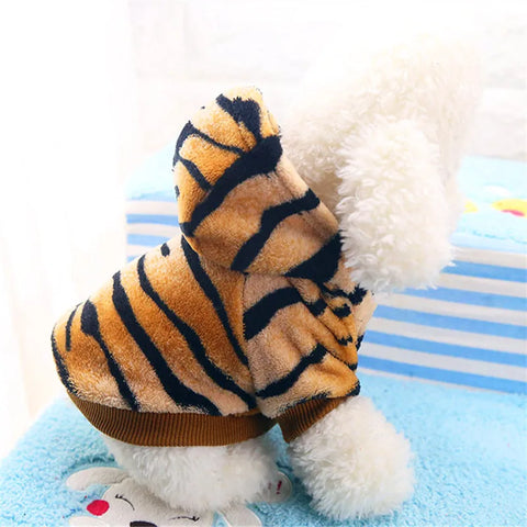 Dog Clothes Fleece Tigers Striped Pet Clothes