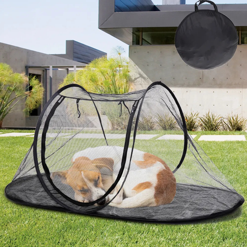 Portable Dog Cat Cage Outdoor Folding Pet Tent Dog House Breathable Pet Transport Cat Travel Bag