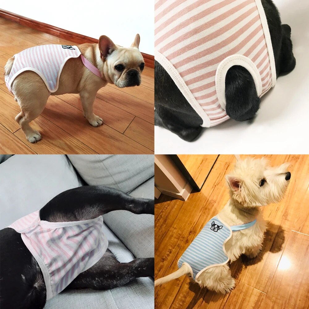 Pet Dog Diaper Sanitary Physiological Pants Washable Cotton Female Dog Panties