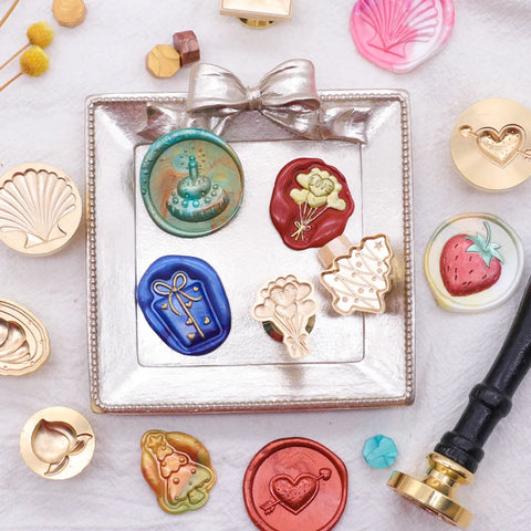 3D Embossed Wax Seal Head Shaped Fruit Christmas Series Production