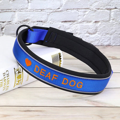 Nylon Dog Collar ID Name Accessories Reflective Embroidered Pet Puppy Collars