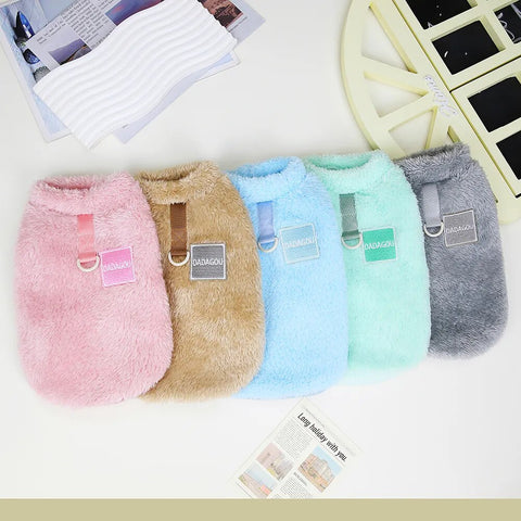 Winter Puppy Clothes Warm Fleece Small Dogs Outfit Sweater Soft Jacket Coat
