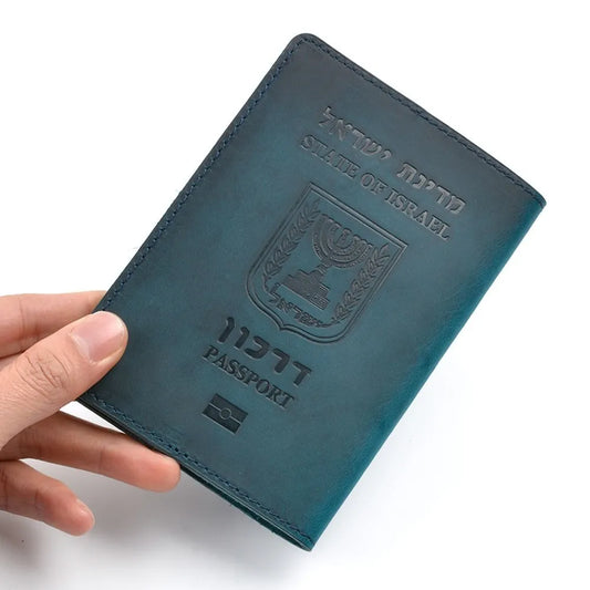 Genuine Leather Israeli Passport Cover