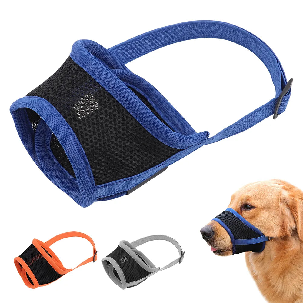 Adjustable Nylon Soft Mesh Small Medium Large Dog Muzzle Pet Accessories