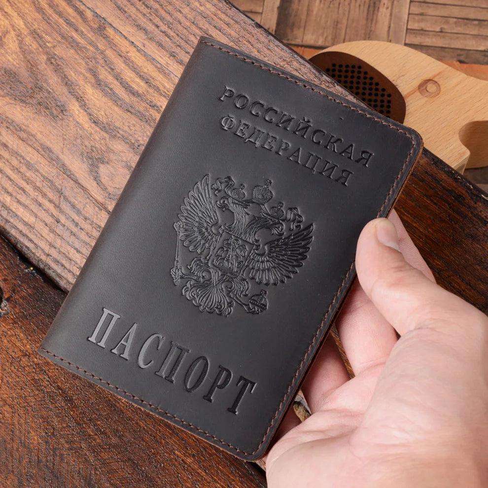 Vintage Russian Passport Holder Document Holder