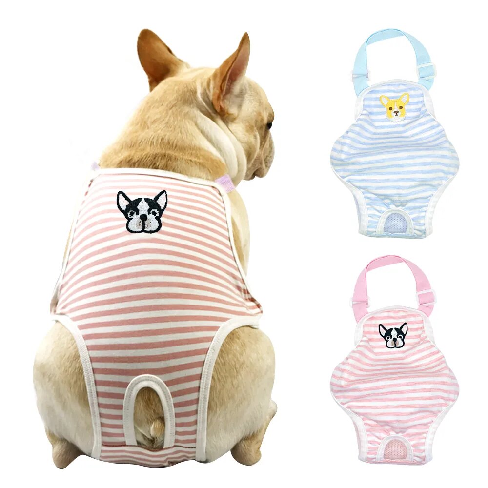 Pet Dog Diaper Sanitary Physiological Pants Washable Cotton Female Dog Panties