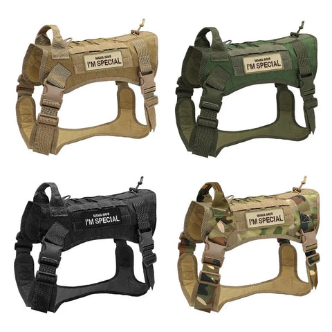 Tactical Military Dog Harness Vest Working Dog Clothes Harness Molle Dog Vest