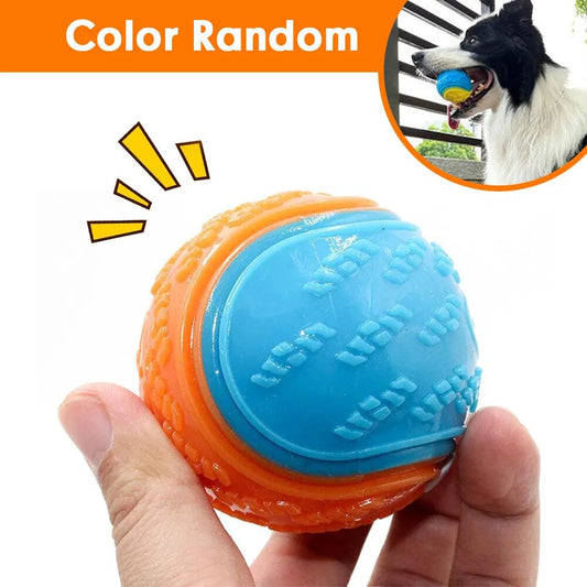 Dog Toy Pet Rubber Ball Toys Squeaking Interactive Puppy Chewing Toys For Small Large Dogs