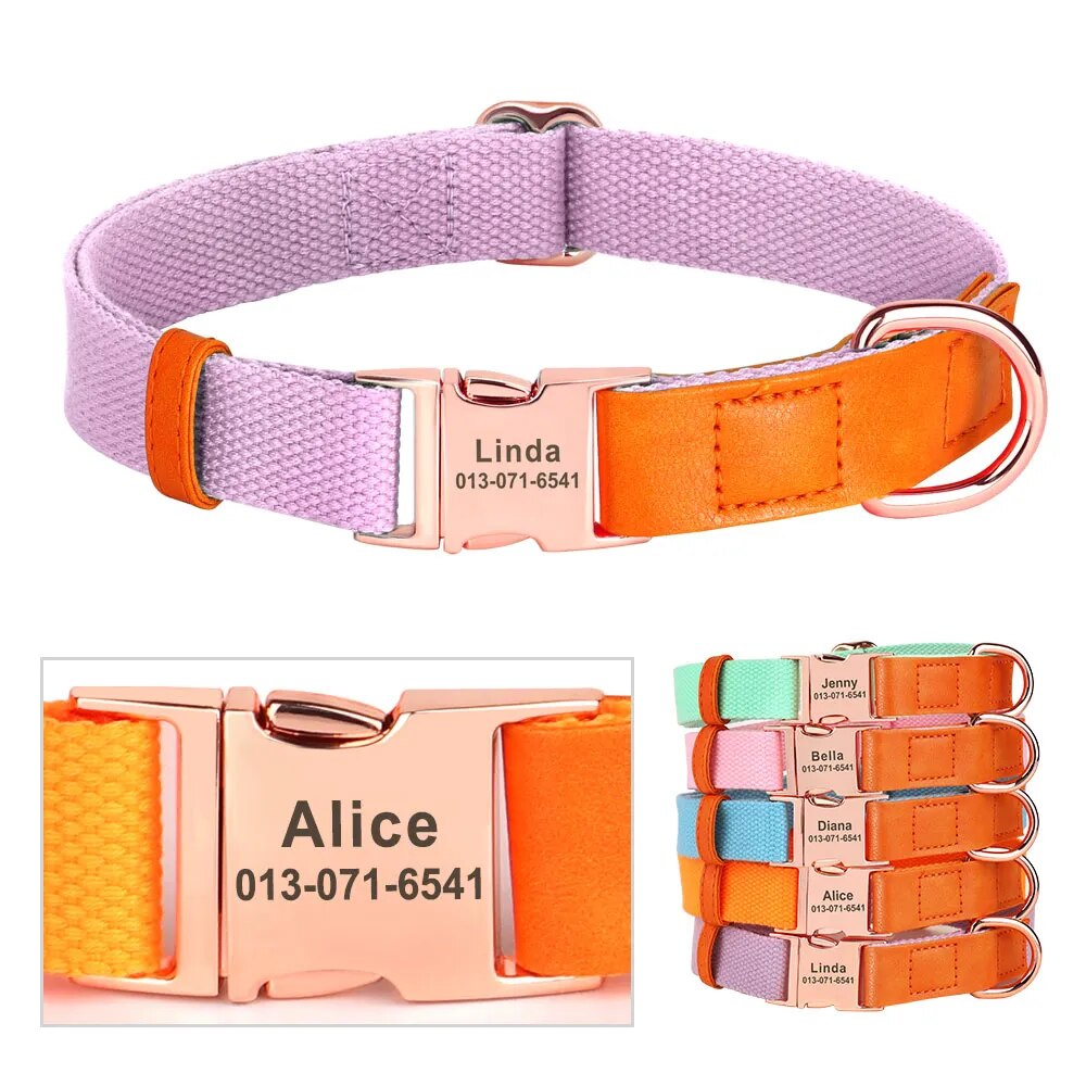 11 Colors Customized Pet Collar Adjustable Nylon Dog Collar