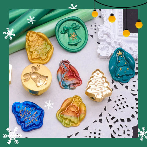 3D Embossed Wax Seal Head Shaped Fruit Christmas Series Production