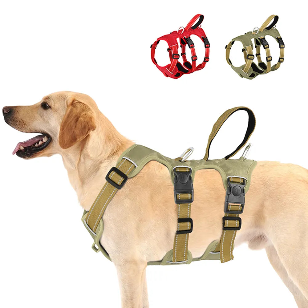 Reflective Dog Harness Vest Mesh Nylon Pet Vest No Pull Adjustable Harness