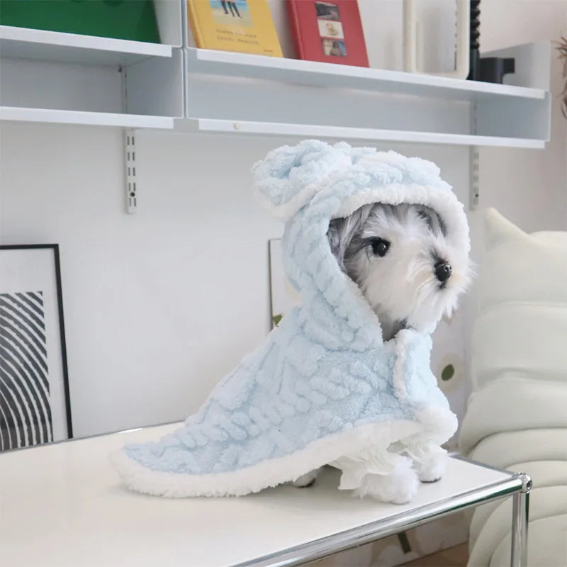 New Winter Dog Clothes Warm Cape Cape